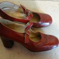 Ab040 : Babies cuir rouge 60's P.