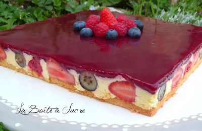 Bavarois au citron et fruits rouges