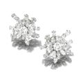 Pair of diamond ear clips, Cusi