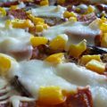 Repas du nouvel an, le salé - Pizza chorizo-champignons-poivron (et tarte thon-poireau)