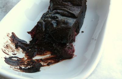 Dark brownie aux framboises de Jamie Oliver