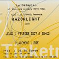 Razorlight - Jeudi 1er Février 2007 - Bataclan (Paris)