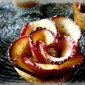 Tartelette aux pommes en roses 