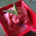 DES FRAISES DU JARDIN ET VOILA UN SORBET et SA POINTE DE MENTHE