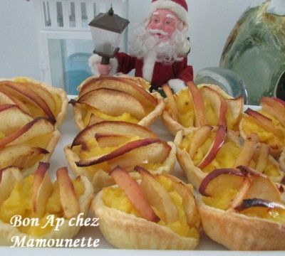 Tartelettes crème pomme, joyeuses fêtes et joyeux Noël