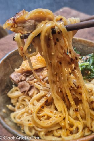 Nouilles Dandan au canard laqué