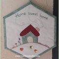 Hexagone brodé : Home Sweet Home 