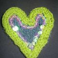 Broche tricotin version coeur