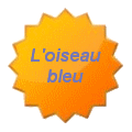 L'oiseau bleu bouton