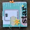 Mini-album scrap : star sur la plage