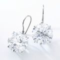 Pair of attractive 10.12 and 10.18 carats, D Colour, VVS2 and VS2 clarity diamond earrings