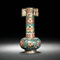 A cloisonné enamel 'arrow' vase