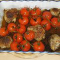 Poulet farci sous la peau, tomates rôties et polenta de Chef la recette!!