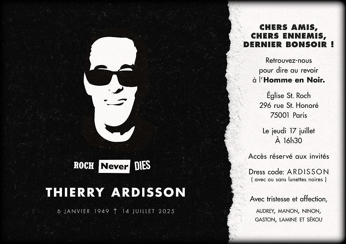 THIERRY ARDISSON, L'HOMME EN NOIR, TALENT