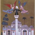 Seyyid Lokman, Jésus porté par deux anges depuis le minaret de Damas, tiré de « Zubdet ut Tevarih », 1583