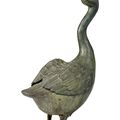 A bronze 'goose' censer and cover, Qing dynasty, 18th century