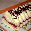 B&ucirc;che chocolat blanc-framboises