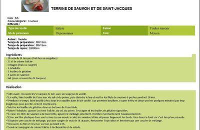 Terrine saumon et Saint-Jacques
