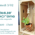 Rappel : Samedi 03/02/2024, atelier "jardin suspendu version macramé" avec Annie