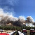 Feu de forêt dans les Landes