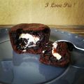 Fondant chocolat coeur chocolat blanc