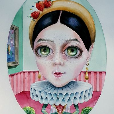 Nouvelle aquarelle, drôle de poupée...