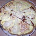 Tarte poire, chocolat, amandes