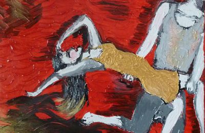 Le tourment du tango (2010) 40/40 cm acrylique