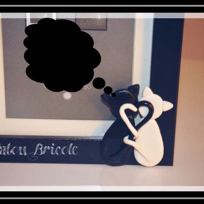 Cadre chat au clair de lune