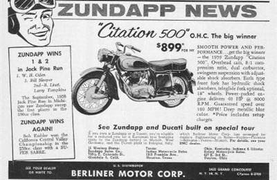 Zundapp aux USA 1958-1972