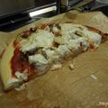 Pizza boeuf haché, oignon et boursin cuisine