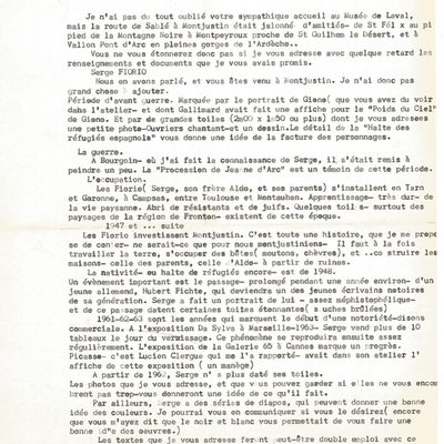 Lettre-compte-rendu (visiblement incomplète) de Paul Geniet au Conservateur du Musée Henri Rousseau de Laval