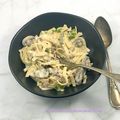 Tagliatelli aux champignons pour le challenge "Les Blogueurs ont du Cœur".