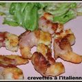 Crevettes à l'italienne au parmesan et au lard