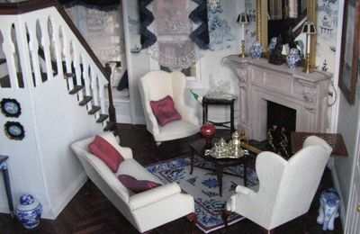 Living Room : bleu et chinois