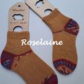 Chaussettes avec un talon boomerang