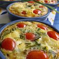 CLAFOUTIS DE TOMATES CERISE À LA TOMME DE BREBIS