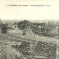 FOURMIES après-Guerre. 1 et 2. Vue générale de la Gare et Les Boches au Déblaiement.