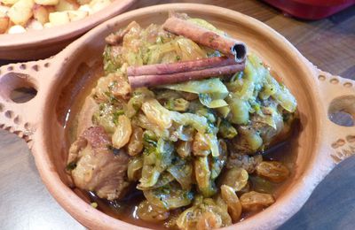 Tajine de veau aux oignons et aux raisins secs