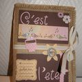 Mini-album en toile de jute