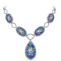  Bogh-Art diamond inlaid into opal necklace.