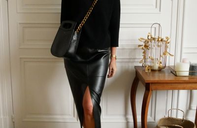 Tuto gratuit : la jupe fendue en cuir