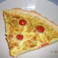 Quiche aux tomates cerises-emmental et ail