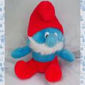 Peluche Doudou Grand Schtroumpf Peyo 1983