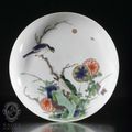 A Very Fine And Rare Famille Verte Porcelain Dish, China, Kangxi mark and period 