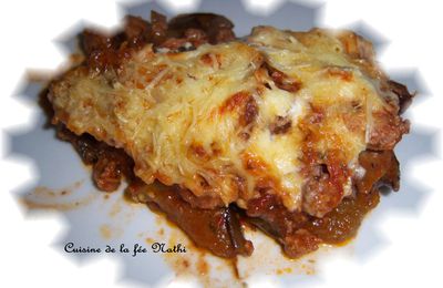 "Lasagnes" aubergines boeuf