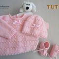 Fiche tricot bébé, modèle à tricoter, layette tricot bb, tuto, explications en pdf