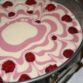 Cheesecake marbré coco-framboise