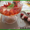 MOUSSE DE CHOCOLAT BLANC ET CITRON, TARTARE DE FRAISES