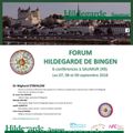 FORUM HILDEGARDE DE BINGEN, em Saumur, na França / 7, 8 e 9 de setembro 2018